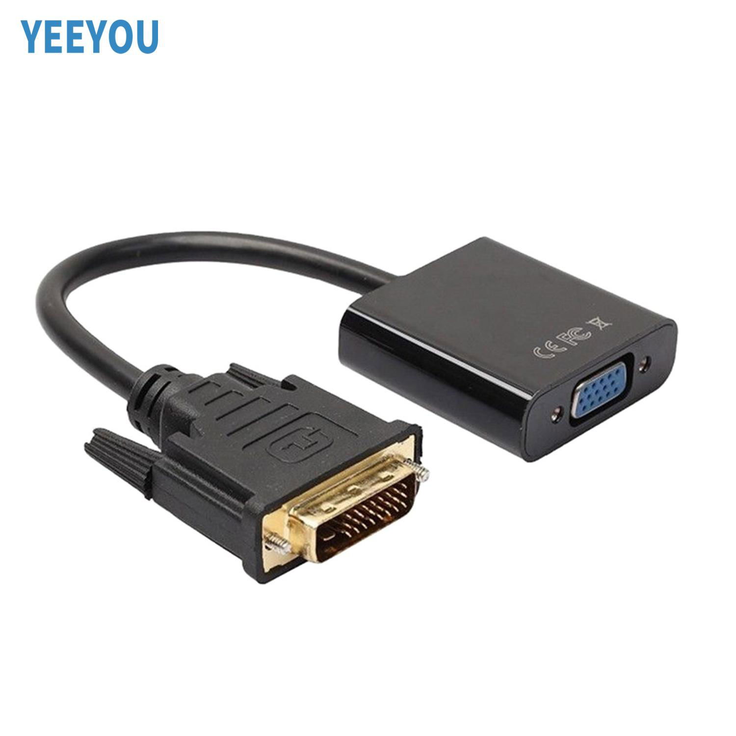 DVI VGA Adapter DVI 24+1 Male to VGA Female Monitor Converter adapter Cable