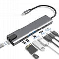 8 In 1 Type-c 3.0 To 4K HDMI Hub Docking Station