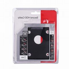 aluminium 9.0/9.5/12.7mm 2.5inch 2nd Hard Drive Disk Caddy SATA3.0 SSD Bracket a