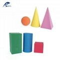 7 cm Dia EVA Kids foam solids 3D GEO building blocks 6pcs 6 shapes 6 colors