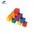 6 colour 1 inch plastic cube building block educational toys 2