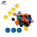 8個形狀9個顏色手工美朮紐扣 幼教儿童桌面穿編玩具 穿編塑料玩具