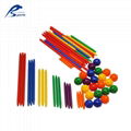 330件點珠造型棒 幼教儿童科學計數認識顏色插接玩具珠造型棒