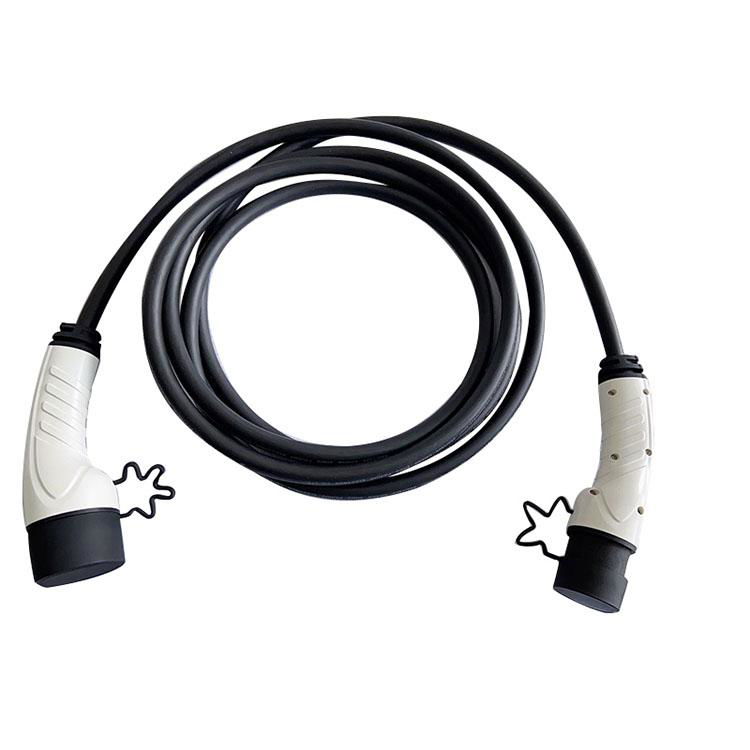 Strength factory IEC 62196 32A three-phase AC ev charging cable type 2 to type2 4