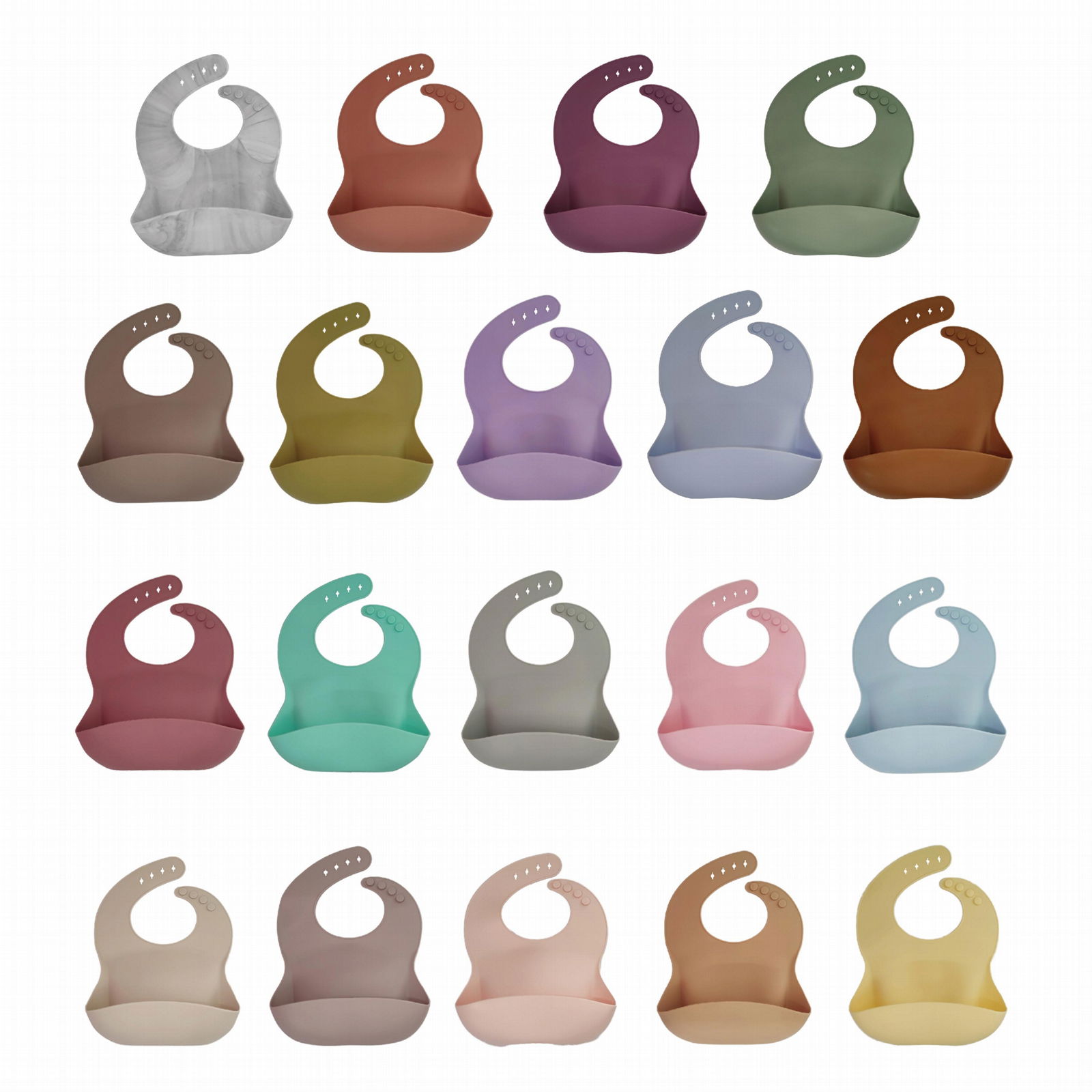 Eco-friendly custom bpa free easy clean waterproof silicone pacifier baby bibs  2