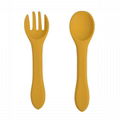 Baby Silicone Spoon And Fork Set Soft Silicone Head 2