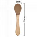 Soft Spoons Infant Silicone Spoons With Wooden Handle 3