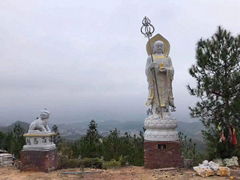 寺廟石雕地藏王,地藏王石雕坐像