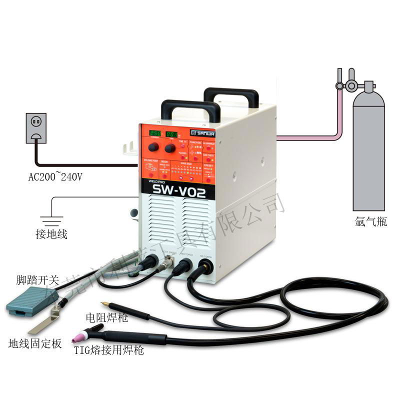 日本SANWA进口冷焊机SW-V02模具冷补机TIG电阻焊接机铜铝电焊设备 2