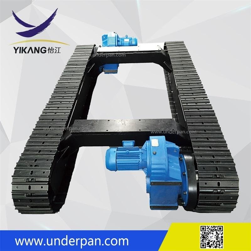 7ton steel track undercarriage with motor reduction boxfor tunnel rescue vehicle