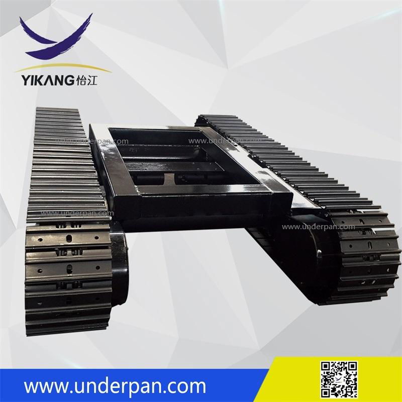 7ton steel track undercarriage with motor reduction boxfor tunnel rescue vehicle 2