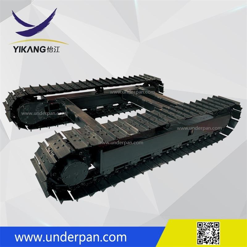 7ton steel track undercarriage with motor reduction boxfor tunnel rescue vehicle 3