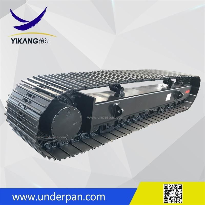 7ton steel track undercarriage with motor reduction boxfor tunnel rescue vehicle 5