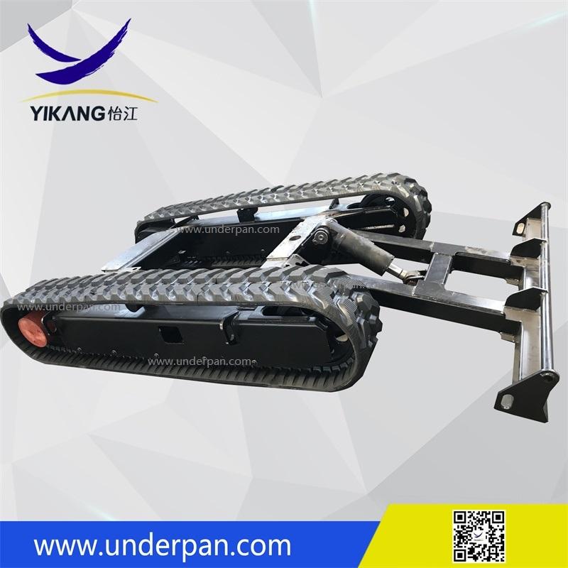 Hot sale 7 tons excavator parts rubber track undercarriage with slewing bearing 4