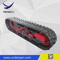 Hot sale 7 tons excavator parts rubber track undercarriage with slewing bearing 5