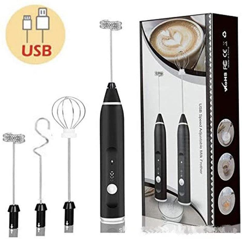 A complete set of household egg beater USB milk frother