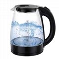 Transparent LED light stainless steel electric kettle 1