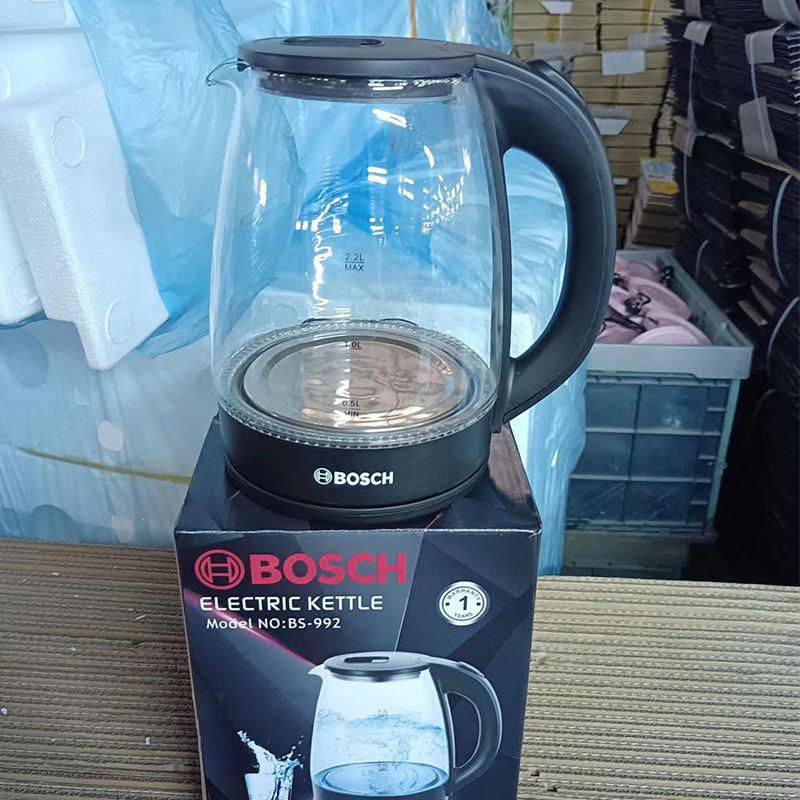 Transparent LED light stainless steel electric kettle 4