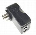 24W Passive PoE injector 48V 0.5A US plug-in PoE adapter 1000Mbps Ethernet switc