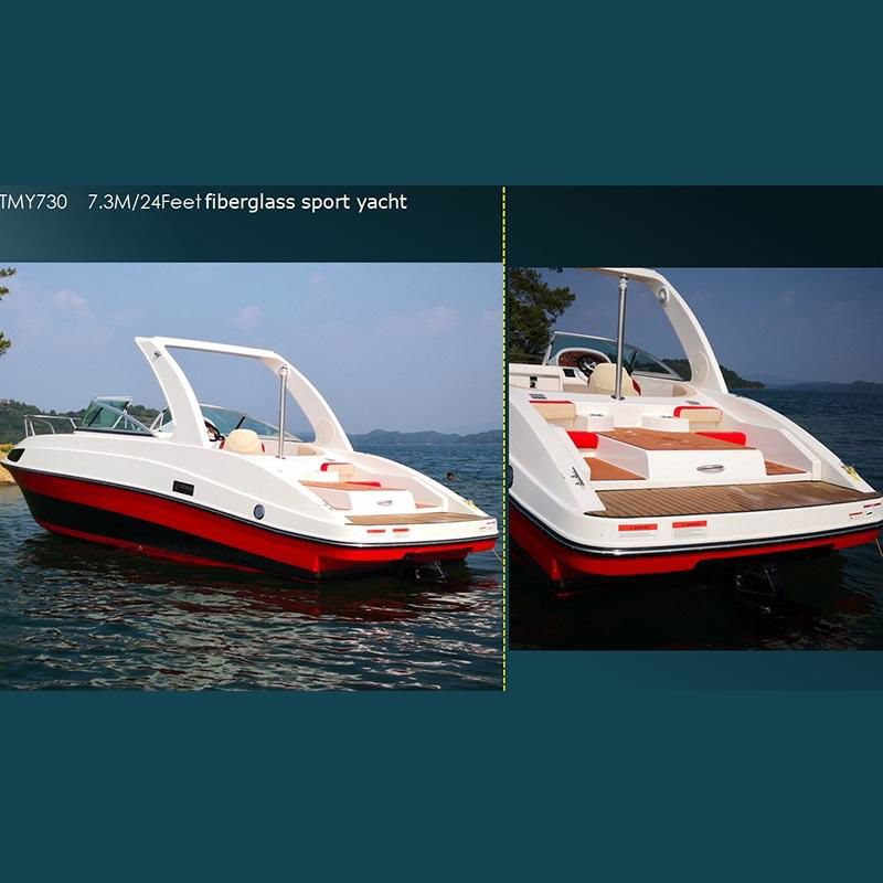 24 Feet fiberglass yacht ,fiberglass boat for family 2