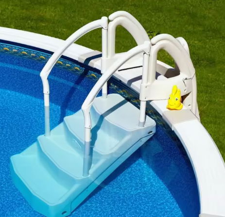 Plastic stairway swimming pool launching pad Plastic climbing ladder 3