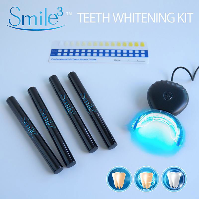 Wholesale Blue led light teeth whitening home kit whitener teeth rechargeable te
