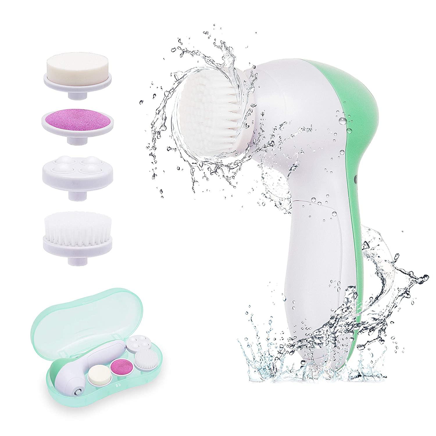 Classic 4-in-1 Electric Rotating Facial Cleansing Brush with plastic case 2