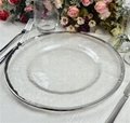 Gold Rimmed Glass Charger Plate For Wedding Table Decoration 2