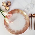 Rose Gold Rimmed Glass Wedding Charger