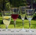 Hand Made Crystal Tasting Wine Glass With Gold Rim For Wedding and Hotel