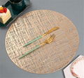 38 cm Gold Colored Table Place Mat for Wedding Decoration