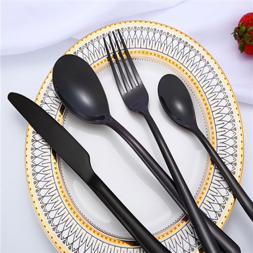 Rose Gold 304 Stainless Steel Cutlery Coffee Spoon Knife And Fork  2