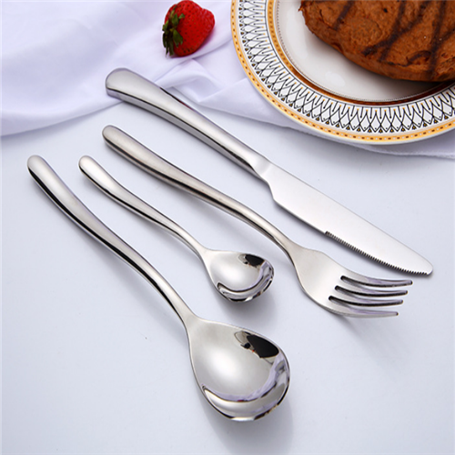 Rose Gold 304 Stainless Steel Cutlery Coffee Spoon Knife And Fork  4
