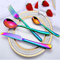 Rose Gold 304 Stainless Steel Cutlery Coffee Spoon Knife And Fork  5