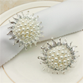silver napkin ring with pearl
