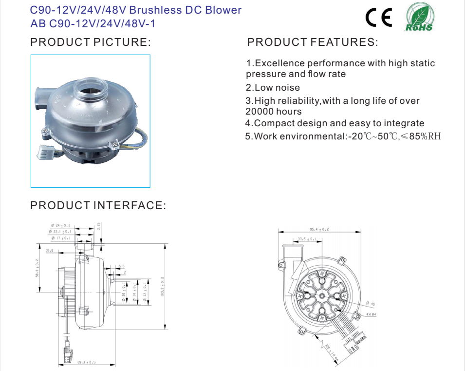 high pressure centrifugal fan blower for air cushion aerator 2