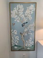 A pair of Unframed hand-painted Chinoiserie panels