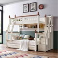 White Twin Wooden House Guardrail Bunk Bed with Roof Window for Kids, Teens, Gir 2