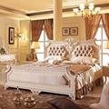 European Design Furniture Microfiber Leather Luxury Bedroom King Size Bed 4