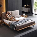 Umikk OEM Full Size Modern Bed Fabric Bed Customized Wooden Bedroom Furniture Be 3