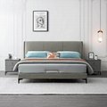 Umikk OEM Full Size Modern Bed Fabric Bed Customized Wooden Bedroom Furniture Be 4