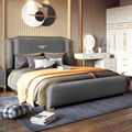 Umikk OEM Full Size Modern Bed Fabric Bed Customized Wooden Bedroom Furniture Be 1