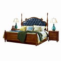 Umikk Solid Wood Bed Frame Easy Assembly with Vintage Headboard Customized Woode 1