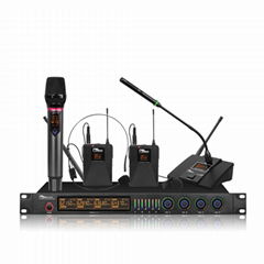 UE-340 Four Channel Fixed Frequency Wireless Handle Microphone