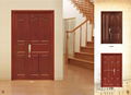 Timber frame flush door w/solid door panel 1