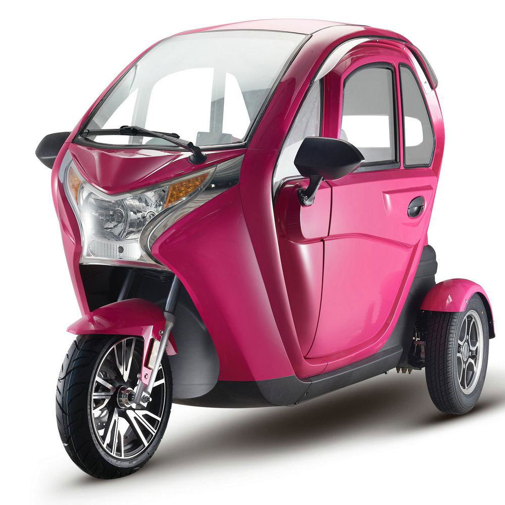 EEC electric cabin scooter electric tricycle full enclosed all weather tricycle