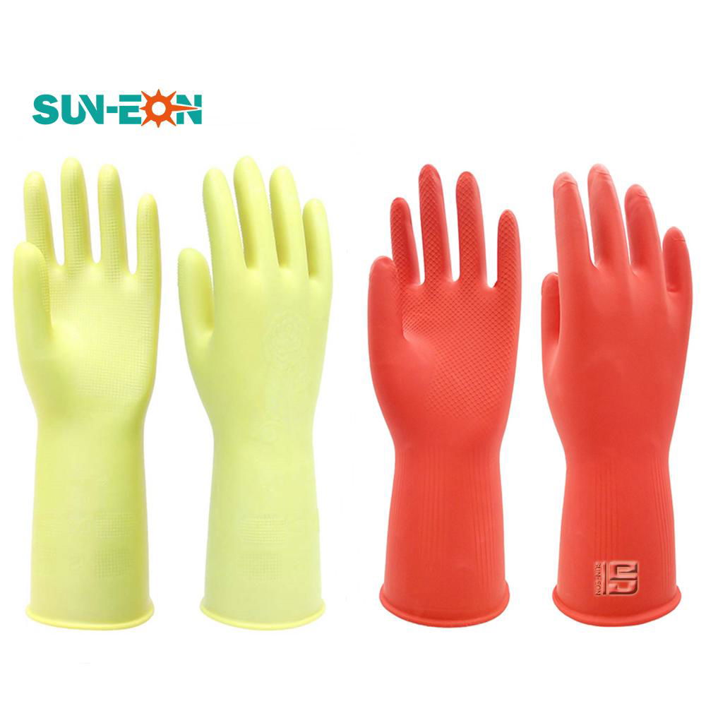 Latex Household Dishwashing Gloves