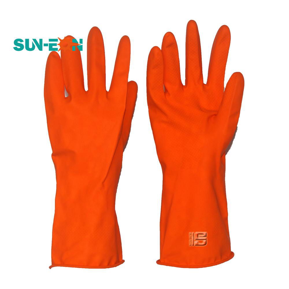 Latex Household Dishwashing Gloves 4