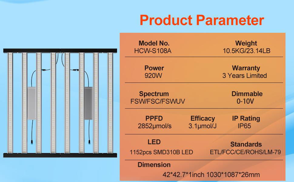 Wholesale Customized LM301B 920W LED Grow Light Full Spectrum Dimmable For Plant 5