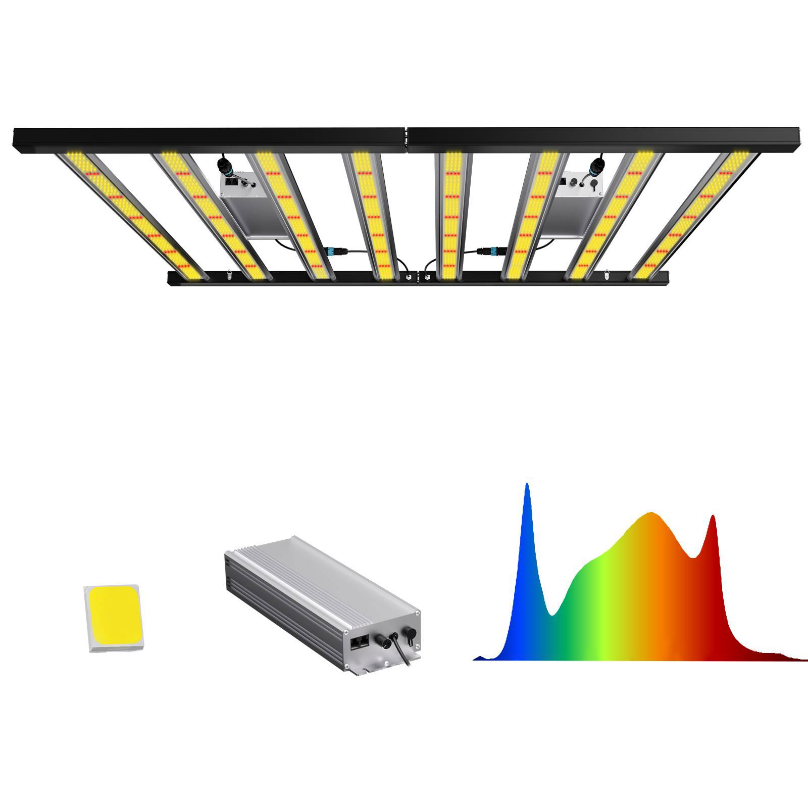 Full Spectrum Intelligent Control 920W / 640W LED Grow Light Bars UV IR